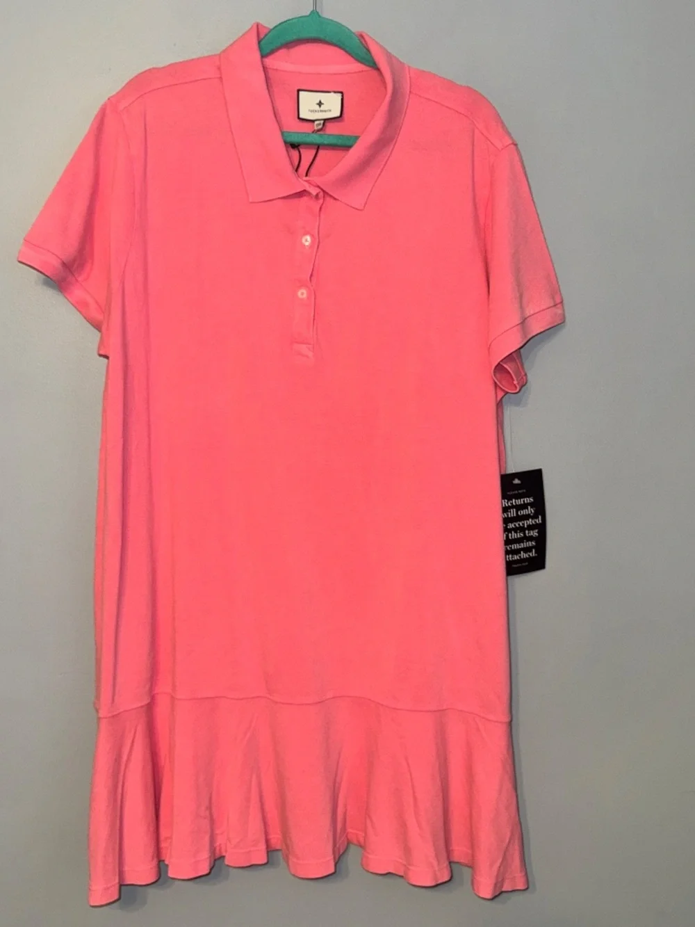 NWT Tuckernuck Washed Pink Pique May Polo Dress Size XXXL - Picture 2 of 7